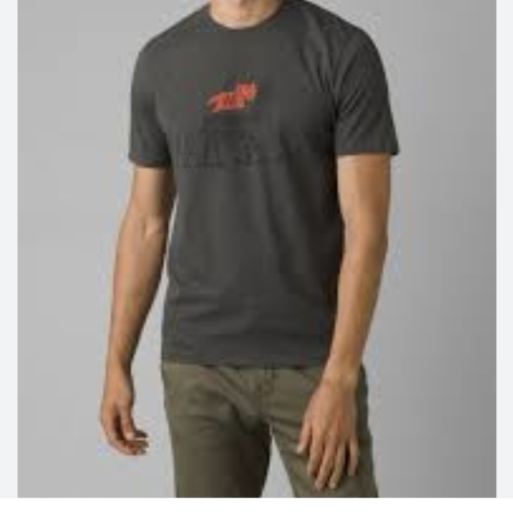 New Prana Buck wild journeyman shirt charcoal heather gray, mens S or youth…